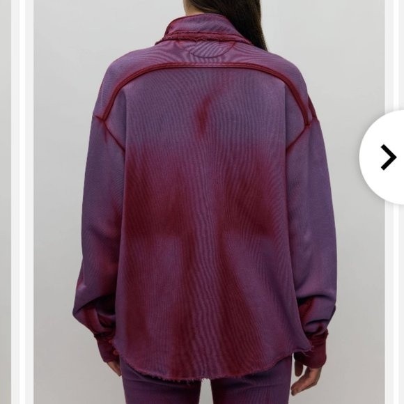 NWT Cotton Citizen Brooklyn Buttondown in Faded Pink/Blue Tie Dye, Size S - Picture 2 of 12